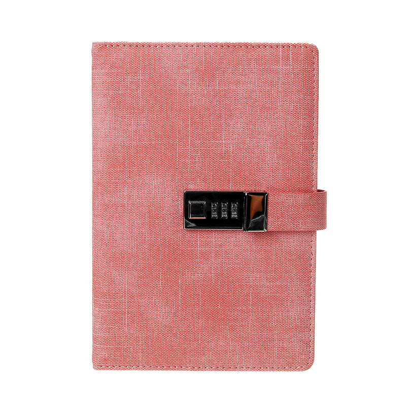 Lockable A5 Diary Notebook Combination Locking PU Journal Writing Notebook Planner Agenda Personal Notepad