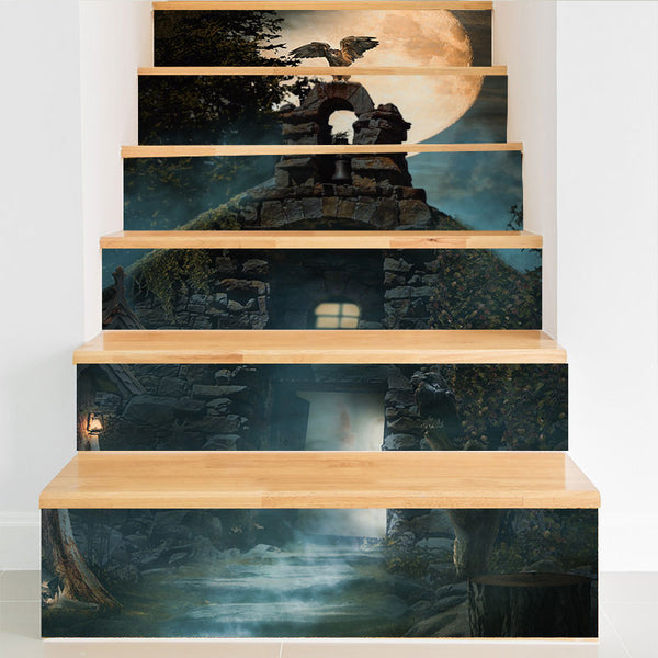 Miico LT006 Halloween Sticker Wall Stair Sticker Removalbe Floor-Stairkers Waterproof Stickers
