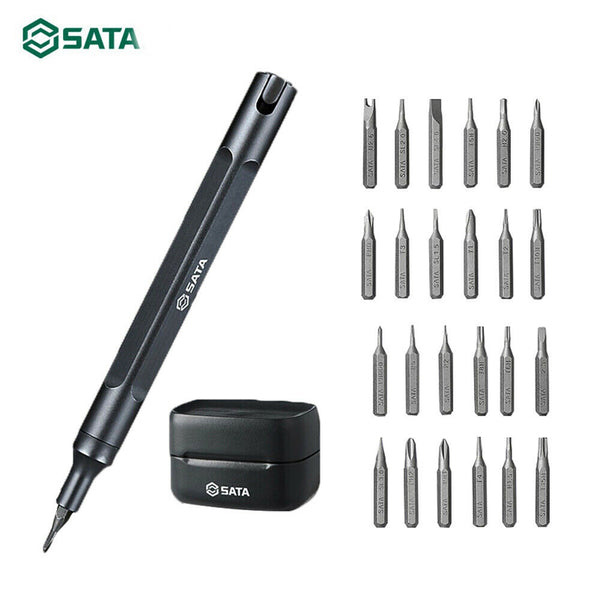 SATA 25PCS Pen Screwdrivers Kits Magnetic Multi-Bits Repair Tool Set 05108 Home Improvement Tools