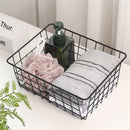 Iron Mesh Storage Baskets Organizer Box Container Bathroom Bedroom Kitchen Tray