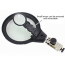 5LED Light Desk Lamp Magnifier Desktop Magnifying Glass Adjustable Support Clamp
