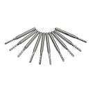 Drillpro DB-M10 10pcs 3.175x2mm Carbide End Mill Engraving Bits for CNC PCB Machinery Rotary Burrs