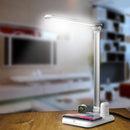 LyRay 4 in 1 Folding Desk Lamp with Fast Wireless Charger Touch Dimming for Cellphone