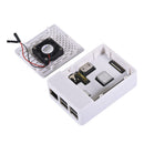 Black/White Assembled Exclouse Case + Quiet Cooling Fan + Heatsink Support GPIO or Camera