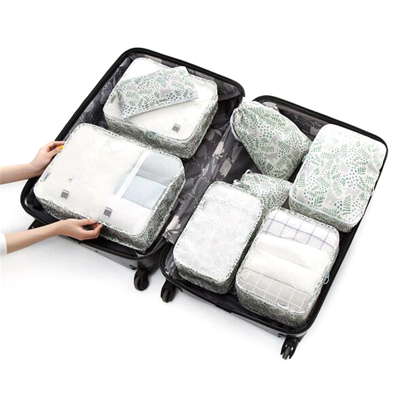 8PCS/Set Travel Luggage Organizer Storage Pouches Suitcase Packing Bags