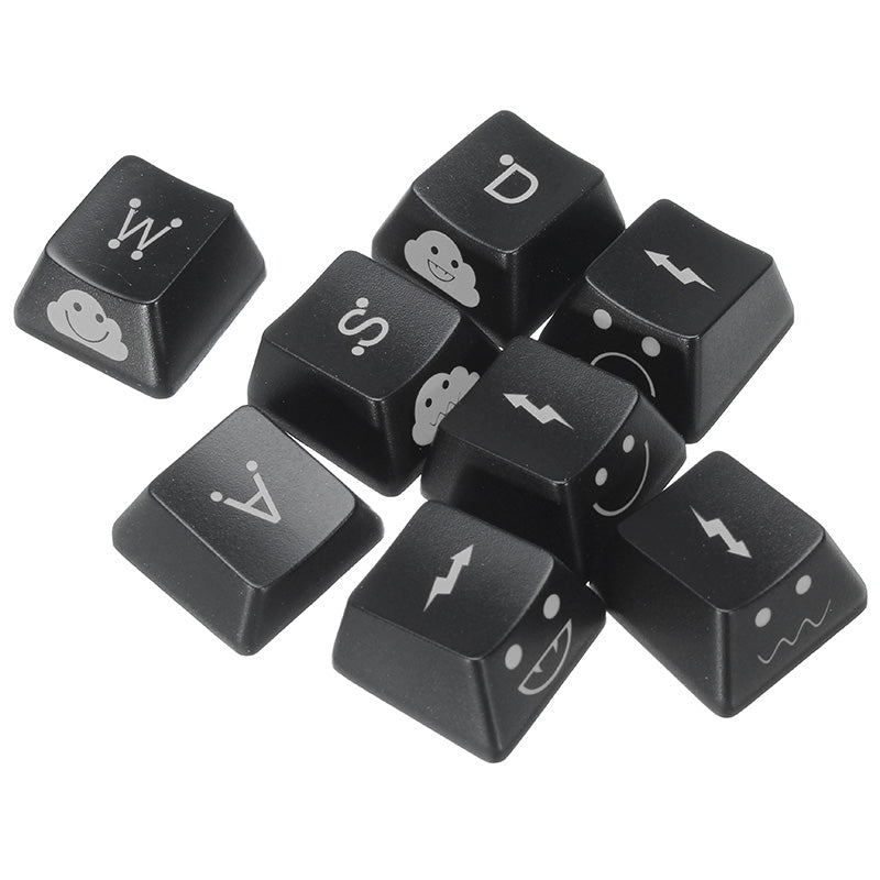 WASD + Direction Translucent Light-transmitting ABS Keycaps