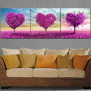 Miico Hand Painted Three Combination Decorative Paintings White Flower Wall Art For Home Decoration