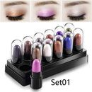 Mini Eyeshadow Stick Set Shimmer Glitter Eye Shadow Cream Set 12 Pcs Lasting Eyeshadow