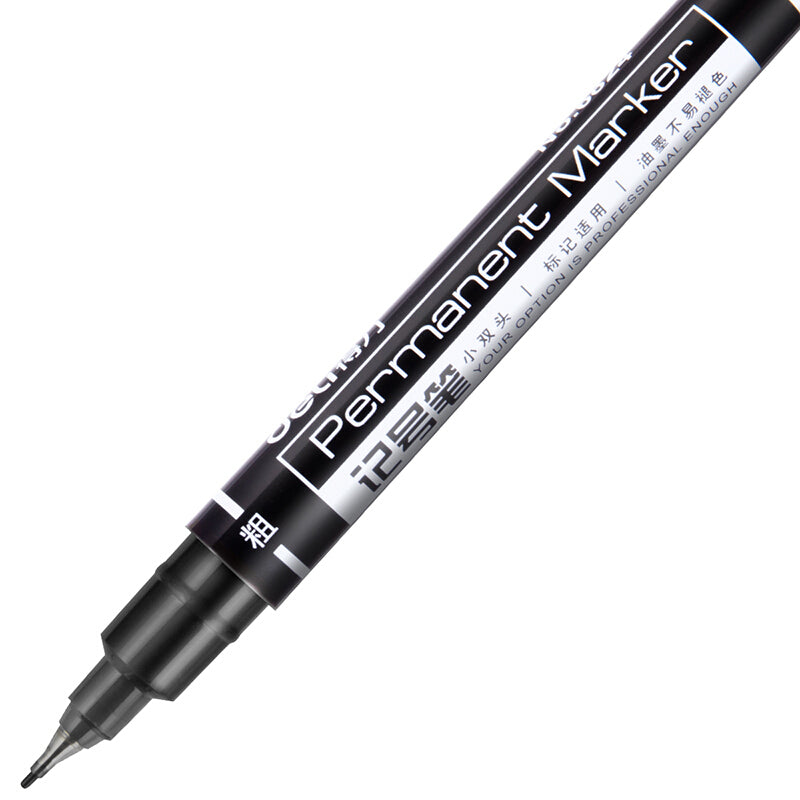 Deli 6824 12 Pcs/box Double-head Marker Pens Dual Head Marker Pen Hand-painted Artist Marking Pens Gifts for Kids Childrens