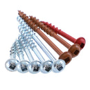 Drillpro 100Pcs 25-63mm SQ2 Pocket Hole Screw Coarse Thread Woodworking Self Tapping Screw Oblique Hole Screw Square Driver for Pocket Hole Syestem