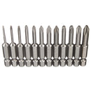 12 Sizes S2 Alloy Steel Magnetic Phillips Cross Screwdriver Bits For Electric Screwdriver Drill