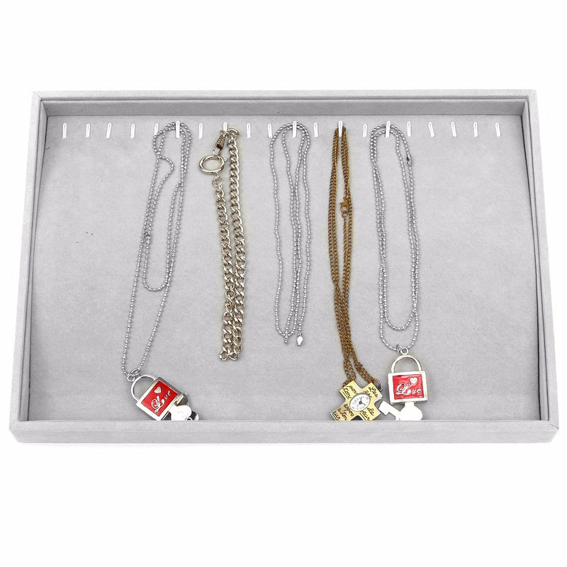 Velvet Necklace Curved Showcase Storage Holder Jewelry Display Tray