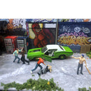 Race Medal 1:64 Scale Figures Diorama Outdoor Fighting Baseball Bat Scene Character Model