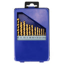 Drillpro 13Pcs Titanium Coated M42 Twist Drill Bit 8% High Cobalt HSS Drill Bit Set Industrial Grade 1.5-6.5mm for Stainless Steel Metal Wood