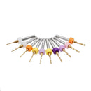 Drillpro 10pcs Titanium Coated Tungsten Carbide Micro PCB Drill Bits Set for PCB Circuit Board