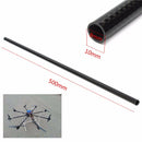 4pcs 3K 8mm x 10mm x 500mm Roll Wrapped Carbon Fiber Tube Boom for Multicopter