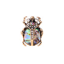 Retro Ladybug Women Ring Colorful Rhinestone Finger Ring Bronze Metal Ring