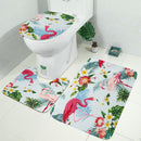 3 PCS Carpet Set Toilet Cover Bathroom Shower Curtain Sets Polyester Fabric