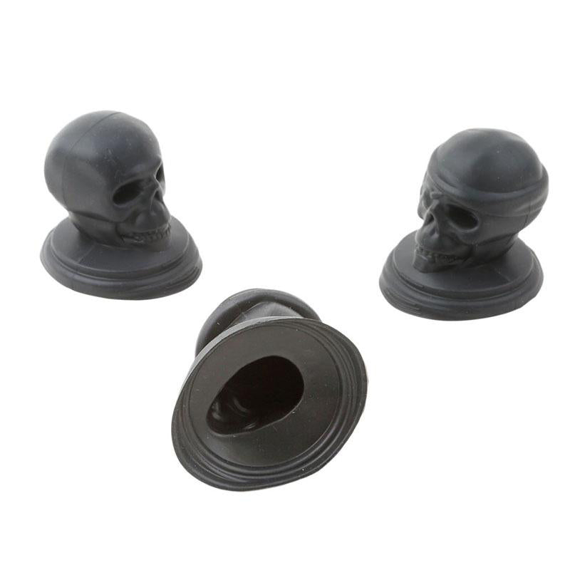 KCASA 3D Skull Ice Cube Tray Halloween Ice Mold Cocktiail Silicone Ice-cream Mold Maker Set Of 3