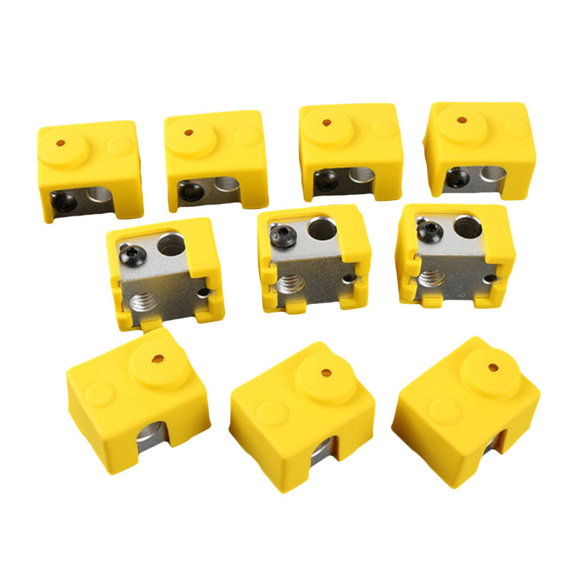 10Pcs Yellow Silicone Case for Hotend Heating Block Protective Cover 280 for 3D Printer