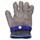 Safety Cut Proof Stab Resistant Stainless Steel Metal Mesh Butcher Glove Blue