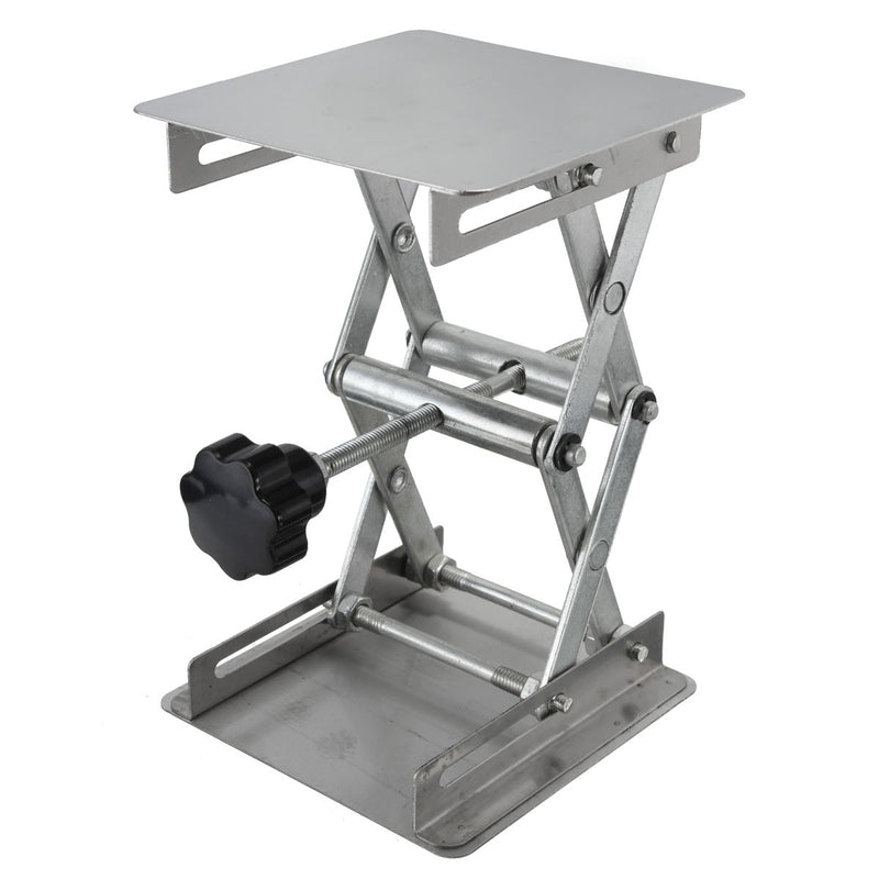 4 x 4" Stainless Steel Lifting Platform Lab Stand Laboratory Manual Lift Riser Lifter 100x100x150mm