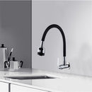 BOiROO Bathroom Basin Sink Faucet 360 Degree Rotatable Spout Single Handle Single Cold Tap Wall Mounted