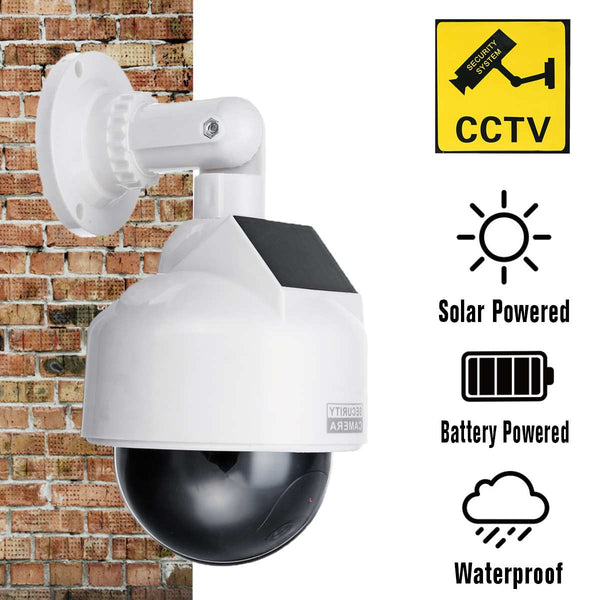Dummy Waterproof Security Camera Solar Power Outdoor Simulation Dummy Camera Waterproof Security CCTV Dummy Surveillance Camera System