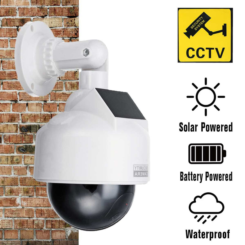 Dummy Waterproof Security Camera Solar Power Outdoor Simulation Dummy Camera Waterproof Security CCTV Dummy Surveillance Camera System