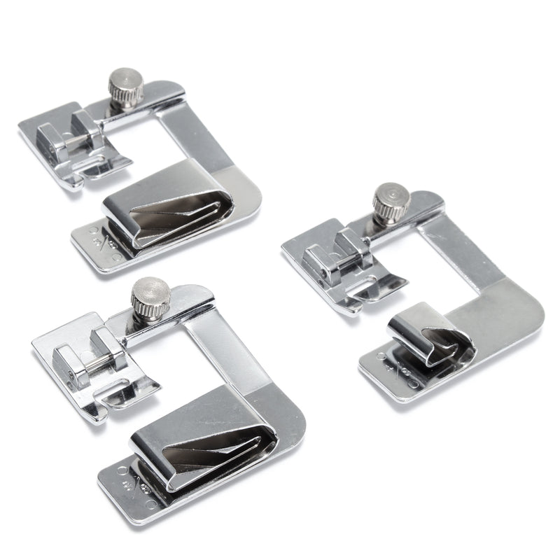 12Pcs Single Needle Sewing Machine Tools Parts Adjustable Bias Tape Binder Rolled Hemmers