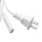 1.5m AC C8 US Plug Power Supply Adapter Cord Cable PVC White Power Adapter Connector Line for Monitor