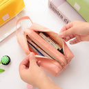 Bakeey W1 Kawaii Double Zipper Large Capacity Stationery Supplies Pencil Case Earphone USB Cable MP3 Memory Card Battery Digital Gadgets Organizer Storage Bag