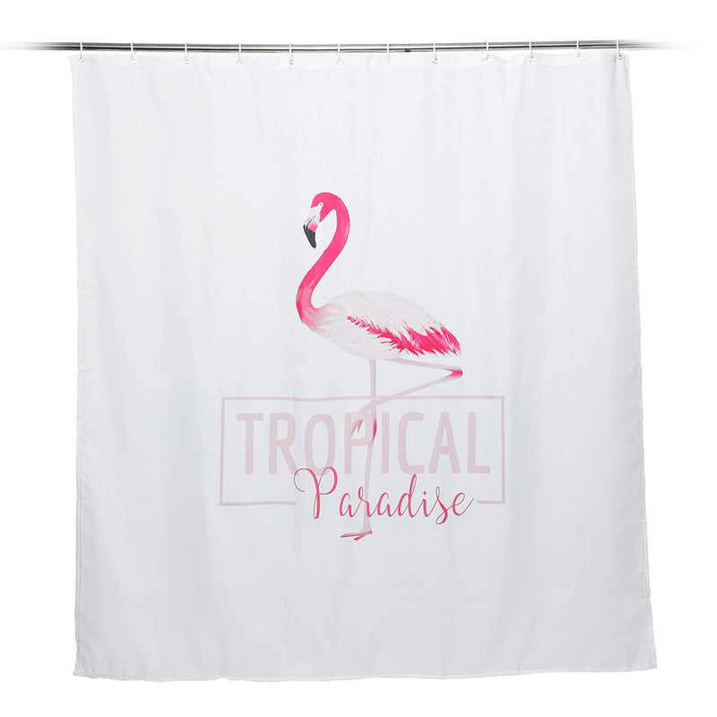 1.8M Cartoon Waterproof Bathroom Bath Shower Curtain Polyester Fabric With 12 Hook