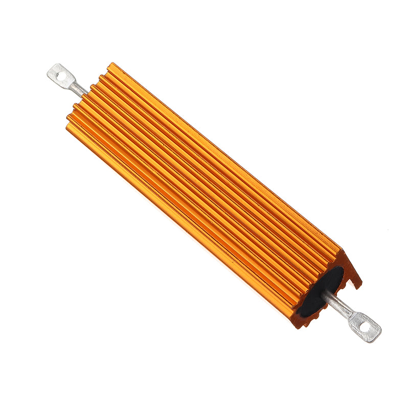 RX24 100W 300R 300RJ Metal Aluminum Case High Power Resistor Golden Metal Shell Case Heatsink Resistance Resistor
