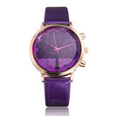 Elegant Fruit Apple Tree PU Leather Band Women Quartz Wrist Watch