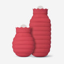 iDeaman Silicone Hot Water Bag Fast Heat Safe Leakproof Winter Heater With Knitted Cover Long Holding Time