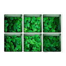 PAG 6pcs 13x13cm Four-leaf Clover Pattern 3D Anti Slip Waterproof Bathtub Sticker