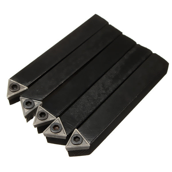 5pcs 1/4 Inch Shank Lathe Indexable Turning Tool with TCMT0902 Inserts