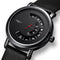 Yazole 509 Turntable Design Fashion Leather Strap Red Needle Men Casual Quartz Watch