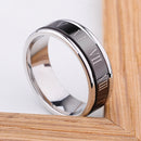 Roman Numerals Rotatable Stainless Steel Men Ring Retro Jewelry Gift