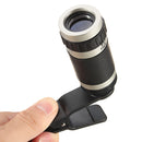 Universal 8 x18 HD Optical Zoom Lens Micro Telescope with Clip On for Mobile Phone Lens