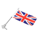 Motorcycle Rear Flag Pole & Stripes Luggage Uk Union King Mount For Harley Sports