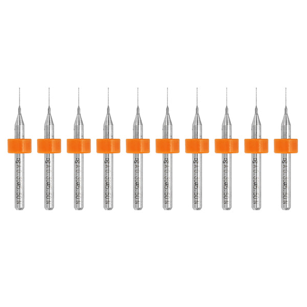 10pcs 3.175mm Shank Micro Drill Bits 0.3/0.4/0.5mm PCB Carbide Drill Bit CNC Engraving Tool