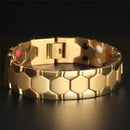 Mens Anion Magnetic Energy Bracelet 316L Stainless Steel Health Bracelet