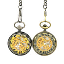 JIJIA JX006 Coverless Hollow  Gold Luxury Mechanical Watch Pocket Watch