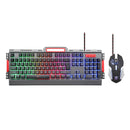 104Keys USB Wired Colorful Backlit Mechanical Hand-feel Gaming Keyboard Mouse Mouse Pad Set Combo