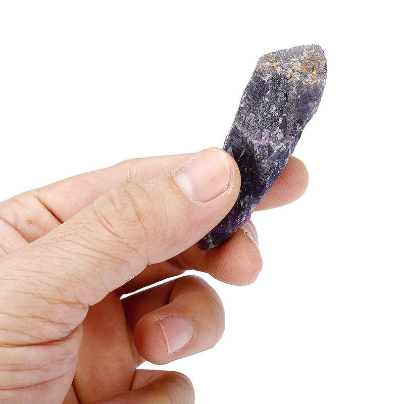 100g Natural Purple Amethyst Point Quartz Crystals Rough Rock Specimen DIY Stone Fish Tank Decorations