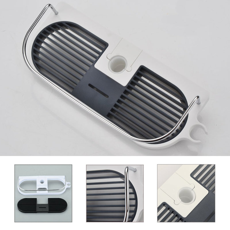 Honana BX-646 Bathroom Pole Shelf Shower Storage Caddy Rack Organiser Tray Holder