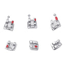 10Pcs Dental Metal Orthodontic Mini Roth Bracket Slot 0.022 3-4-5 Hooks