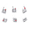 10Pcs Dental Metal Orthodontic Mini Roth Bracket Slot 0.022 3-4-5 Hooks